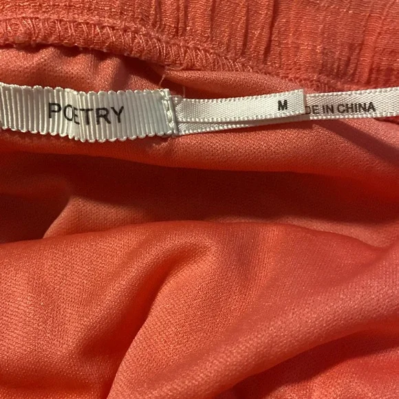 New Poetry Coral Strapless Dress w/Belt SZ MED - Picture 9 of 9